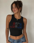 Red White & Blue Boots Women's Graphic Tank top
