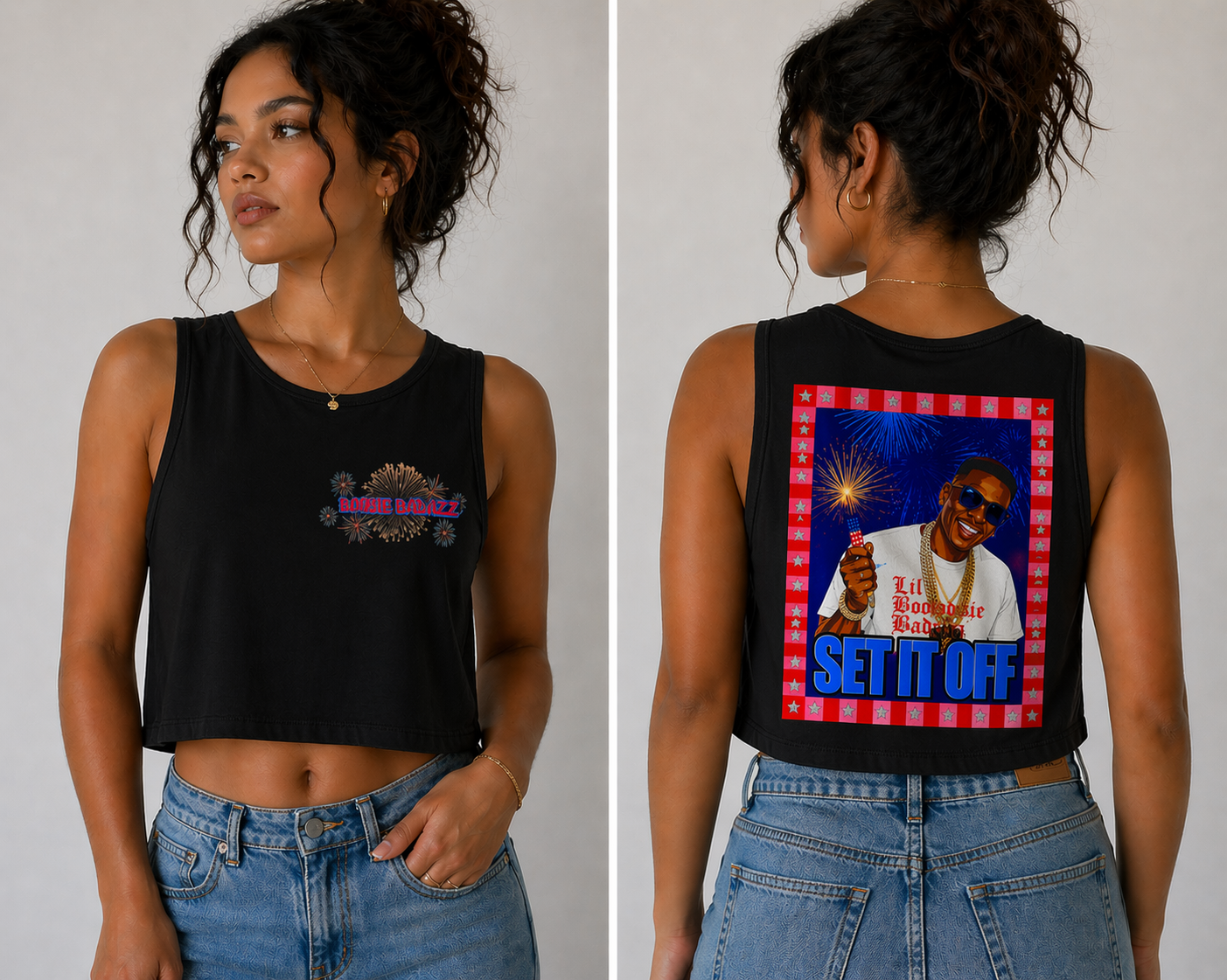 Boosie 'Set It Off' Fireworks Women's Graphic Loose Tank Top