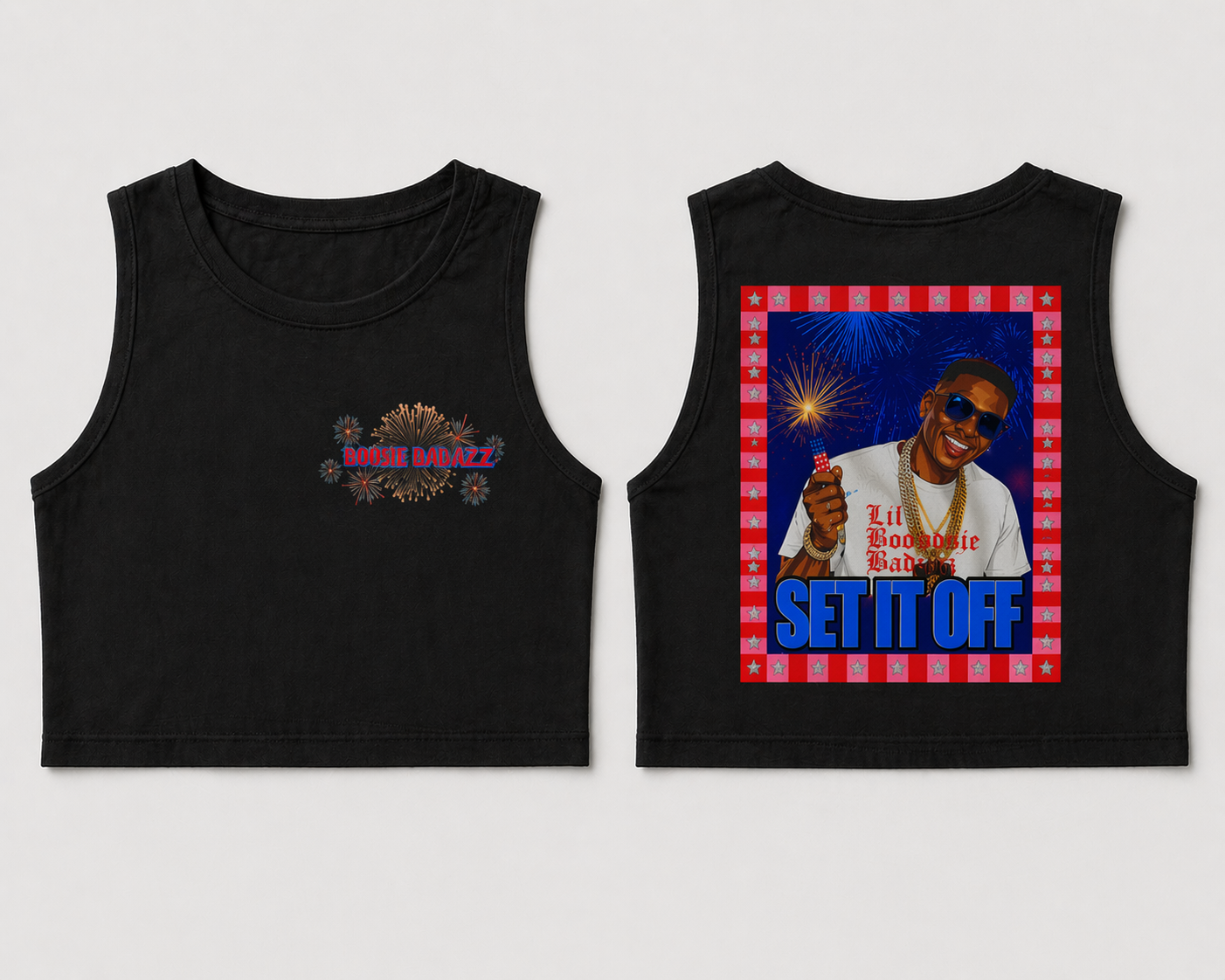 Boosie 'Set It Off' Fireworks Women's Graphic Loose Tank Top