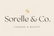 Logo and brand name 'Sorelle & Co.' for fashion and beauty on a beige background.