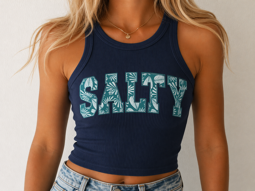 Salty Women's Cropped Ribbed Tank Top