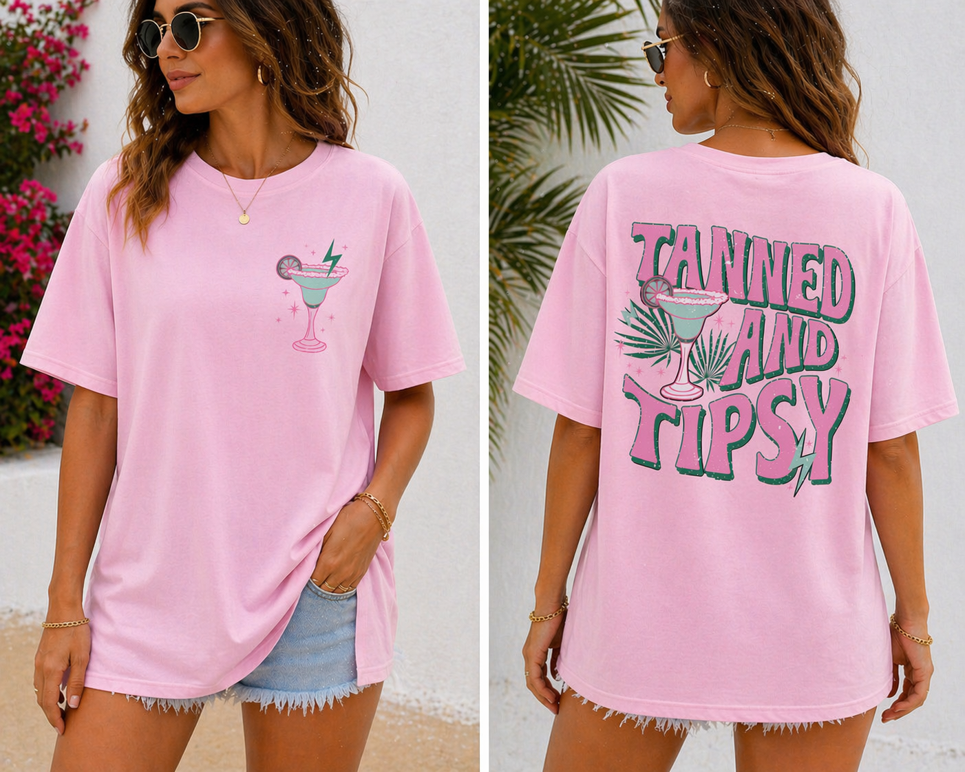 Tanned & Tipsy Women's Graphic T-Shirt