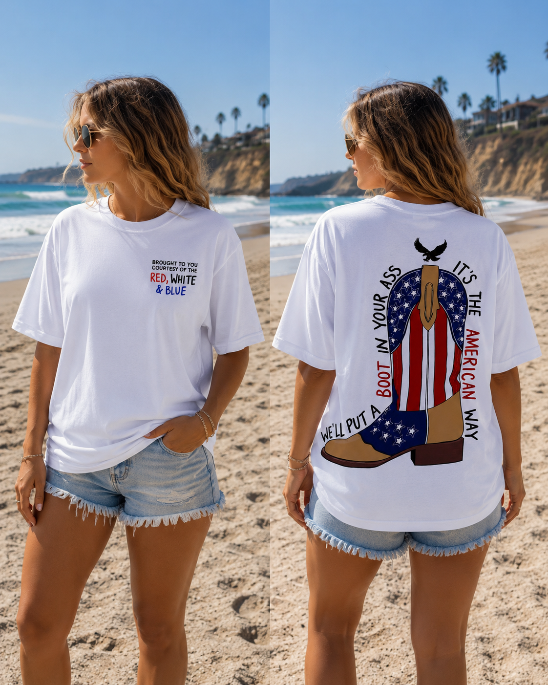 Courtesy of the Red White & Blue Women's Graphic T-Shirt